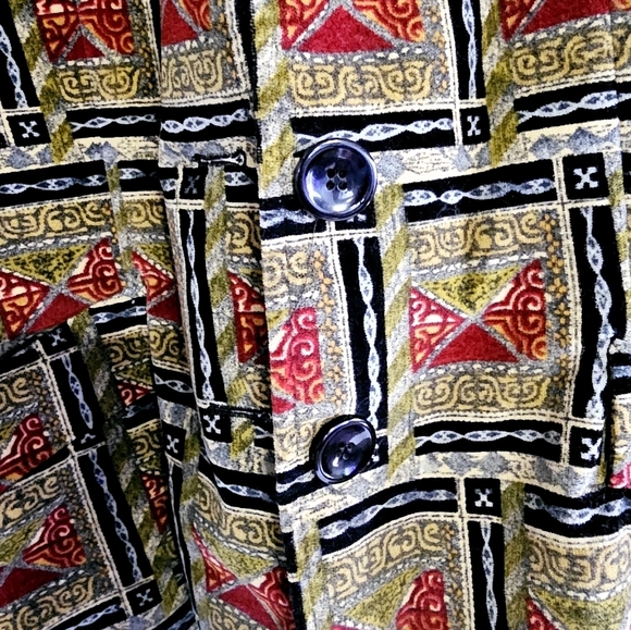 Vintage Harve Benard Cotton Blend Velvet Women's Blazer Jacket Size 8 - Picture 3 of 5